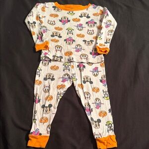 Kids Disney Character two Piece Pajama Set - Orange and White